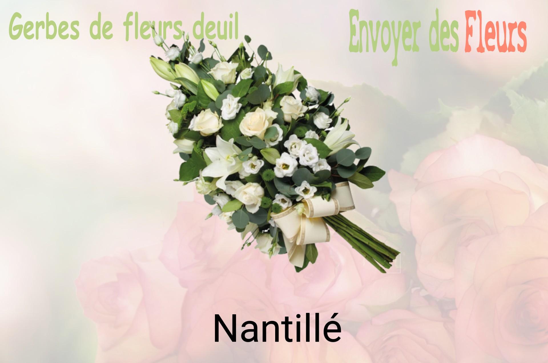 Gerbe de fleurs de deuil livrée à Nantillé
